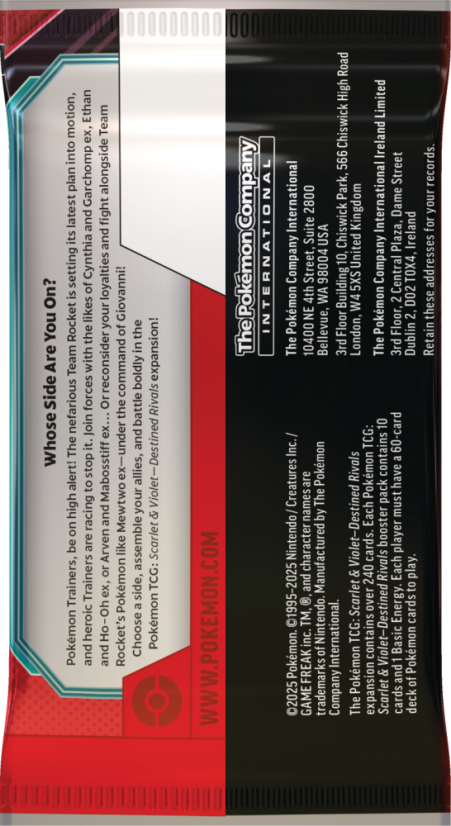 Pokémon Scarlet & Violet Destined Rivals Booster Pack