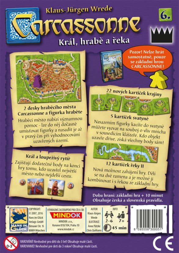 Carcassonne rozšíření 6: Král, hrabě a řeka