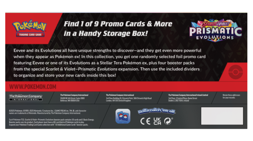 Pokémon Scarlet & Violet Prismatic Evolutions - Surprise Box Collection