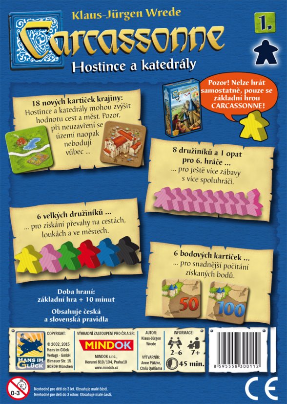 Carcassonne rozšíření 1: Hostince a katedrály
