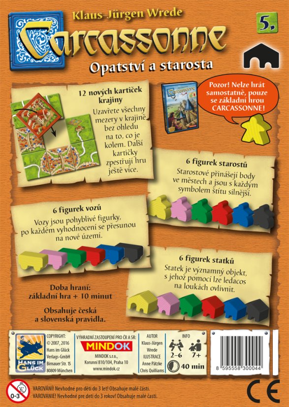 Carcassonne rozšíření 5: Opatství a starosta