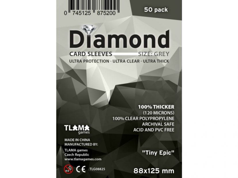 Obaly na karty Diamond Grey (88x125 mm) Obaly na karty Diamond Grey (88x125 mm)