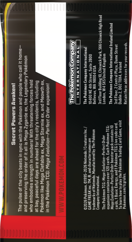 Pokémon TCG: ME03 Perfect Order - Booster Pack