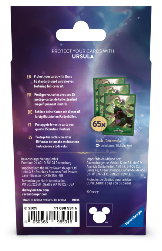 Disney Lorcana - Archazia's Island - Card Sleeves Ursula