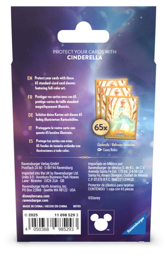 Disney Lorcana - Archazia's Island - Card Sleeves Cinderella