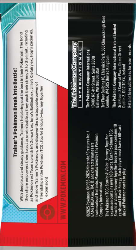 Pokémon Scarlet & Violet Journey Together Booster Pack