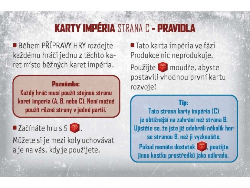 Svět divů - Karty impérií strana C