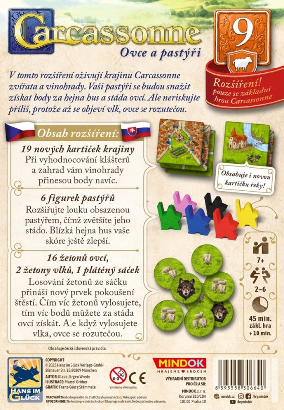 Carcassonne rozšíření 9: Ovce a pastýři (2025)
