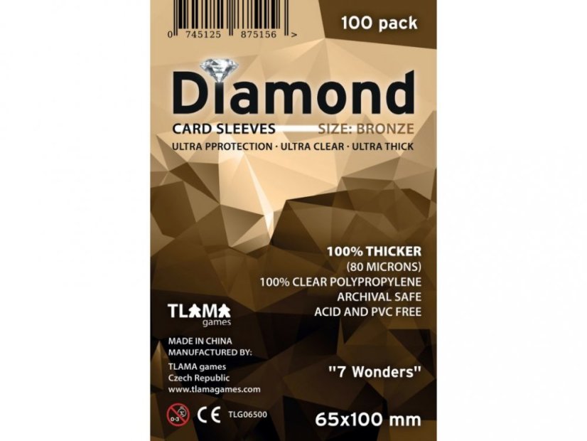 Obaly na karty Diamond Bronze (65x100 mm)